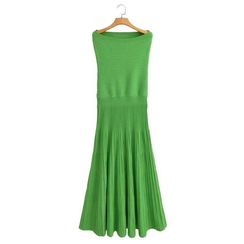 Aghamora Lime Green Kntted Bodycon Tube Midi DressAghamora Lime Green Kntted Bodycon Tube Midi Dress