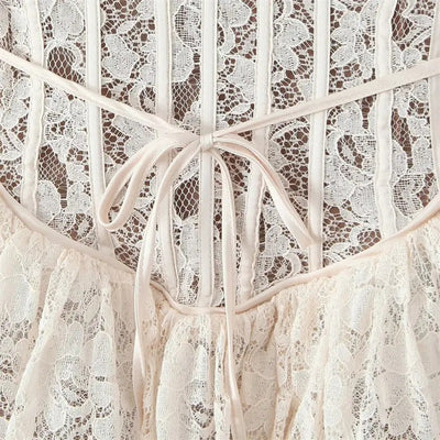 Laurien White Floral Lace Corset Mini Dress