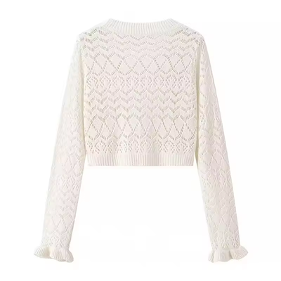 Tallens Beige Knitted Sweater Vintage Long Sleeve Pullovers Tops