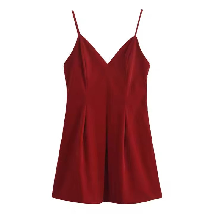 Pireña Cherry Bomb Velvet Mini Dress