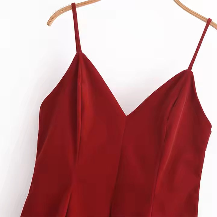 Pireña Cherry Bomb Velvet Mini Dress