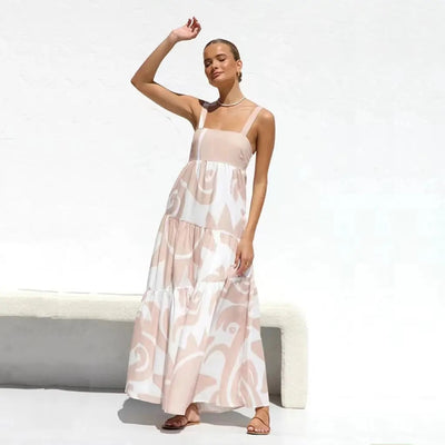 Hanse Pastel Pink Bohemian Floral Print Maxi Dress