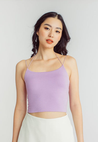 Soul Lilac Seamless Dual Thin Strap Basic Cami Top