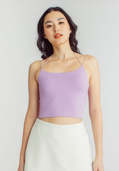 Soul Lilac Seamless Dual Thin Strap Basic Cami Top