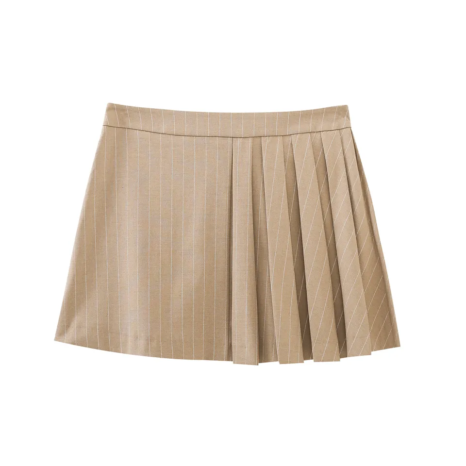 Khaki ruffle skirt best sale