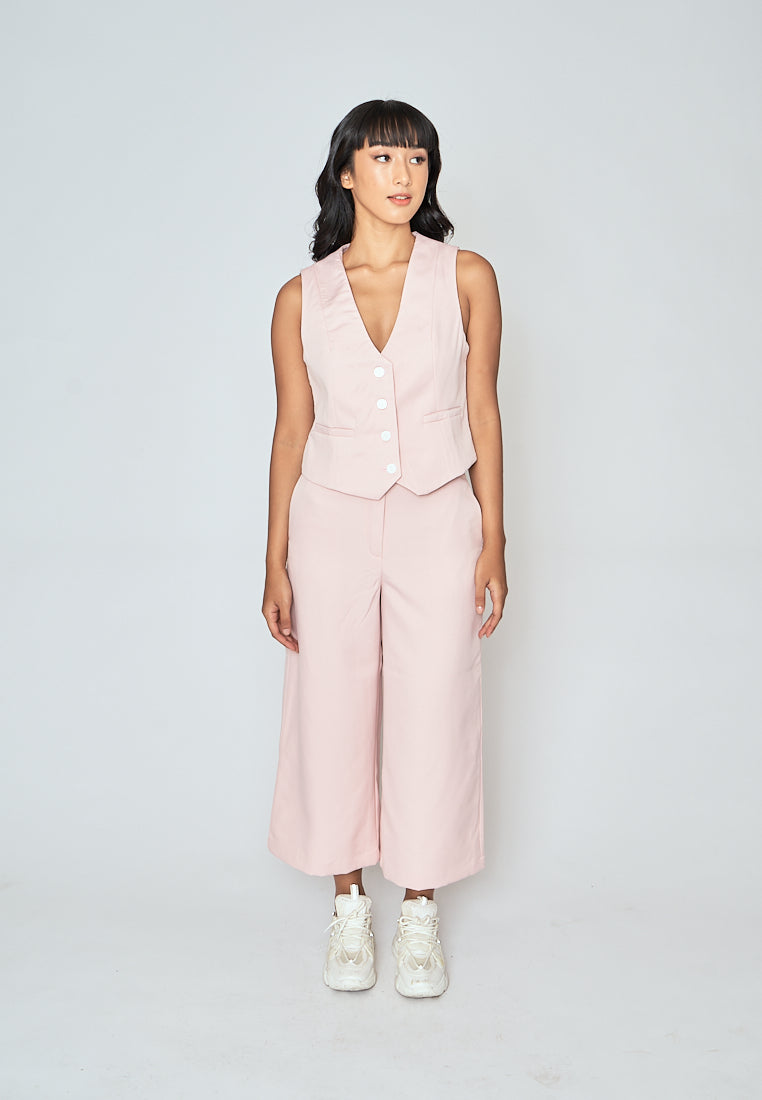 Will Blush Pink High Waist Wide Leg Trouser