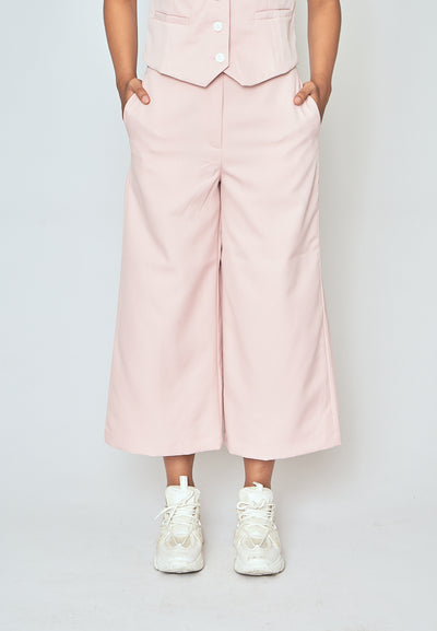 Will Blush Pink High Waist Wide Leg Trouser