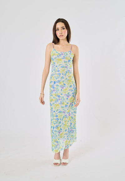 Niamh Multicolor Floral Print Midi Dress