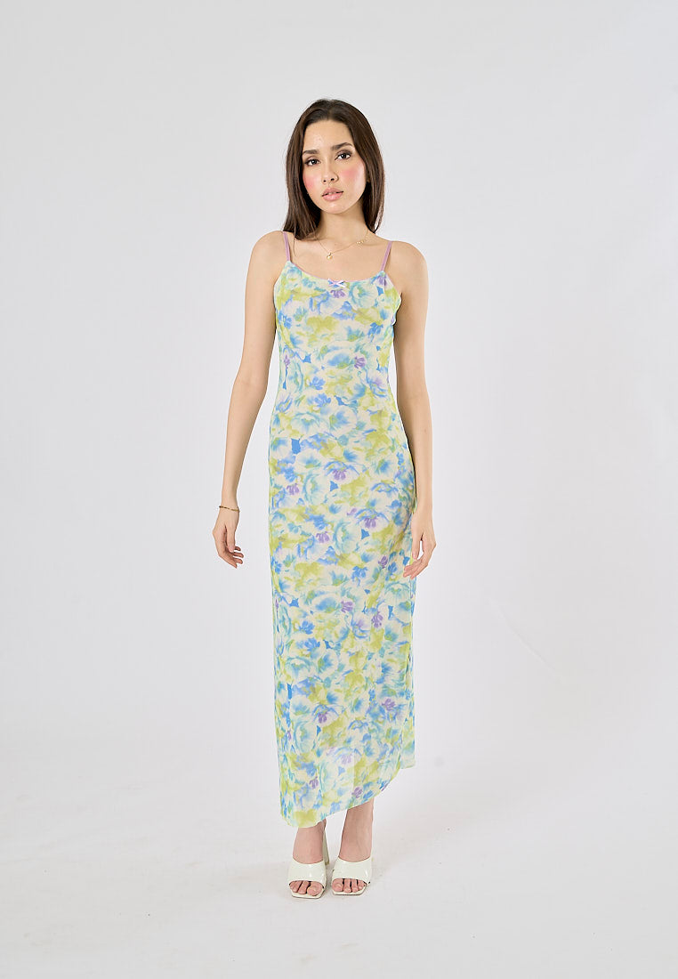 Niamh Multicolor Floral Print Midi Dress