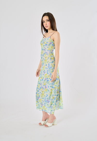 Niamh Multicolor Floral Print Midi Dress