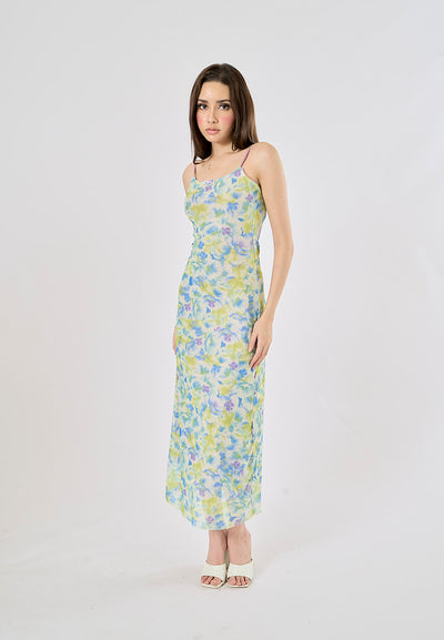 Niamh Multicolor Floral Print Midi Dress