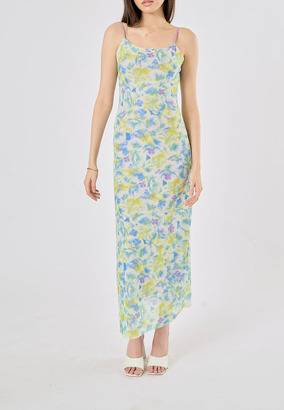 Niamh Multicolor Floral Print Midi Dress