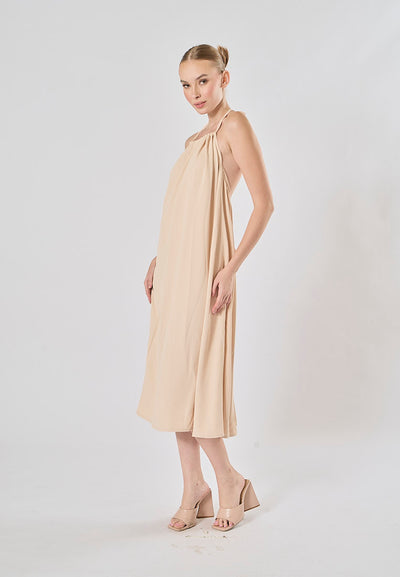 Xoliven Blush Pink with Halter Neckline Maxi Tent Dress