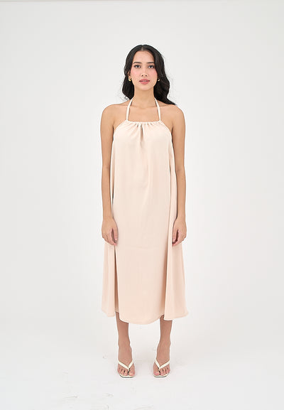 Xoliven Blush Pink with Halter Neckline Maxi Tent Dress