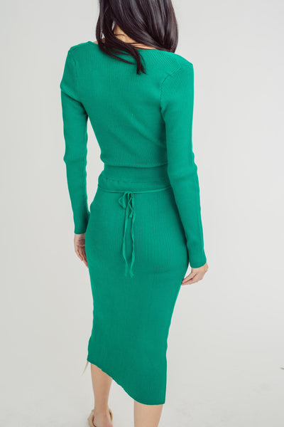 Ernie Green Knitted Elasric Waistline A-Line Midi Skirt