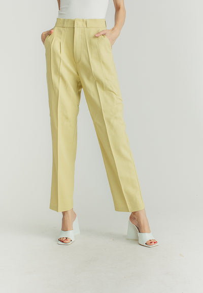 Yvette Green Straight Cut Trouser Pants